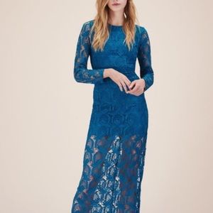 Maje Rosane Guipure Lace and Crepe Dress Small